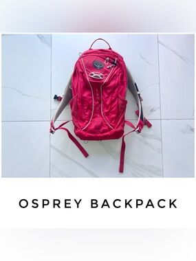 Osprey backpack syncro 15 with rain cover red biking hiking
